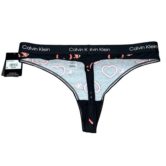 New With Tags Calvin Klein Heart Thong Size XL - Picture 4 of 6